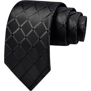 Silk blend plaid necktie for men formal wedding business classic dress tie